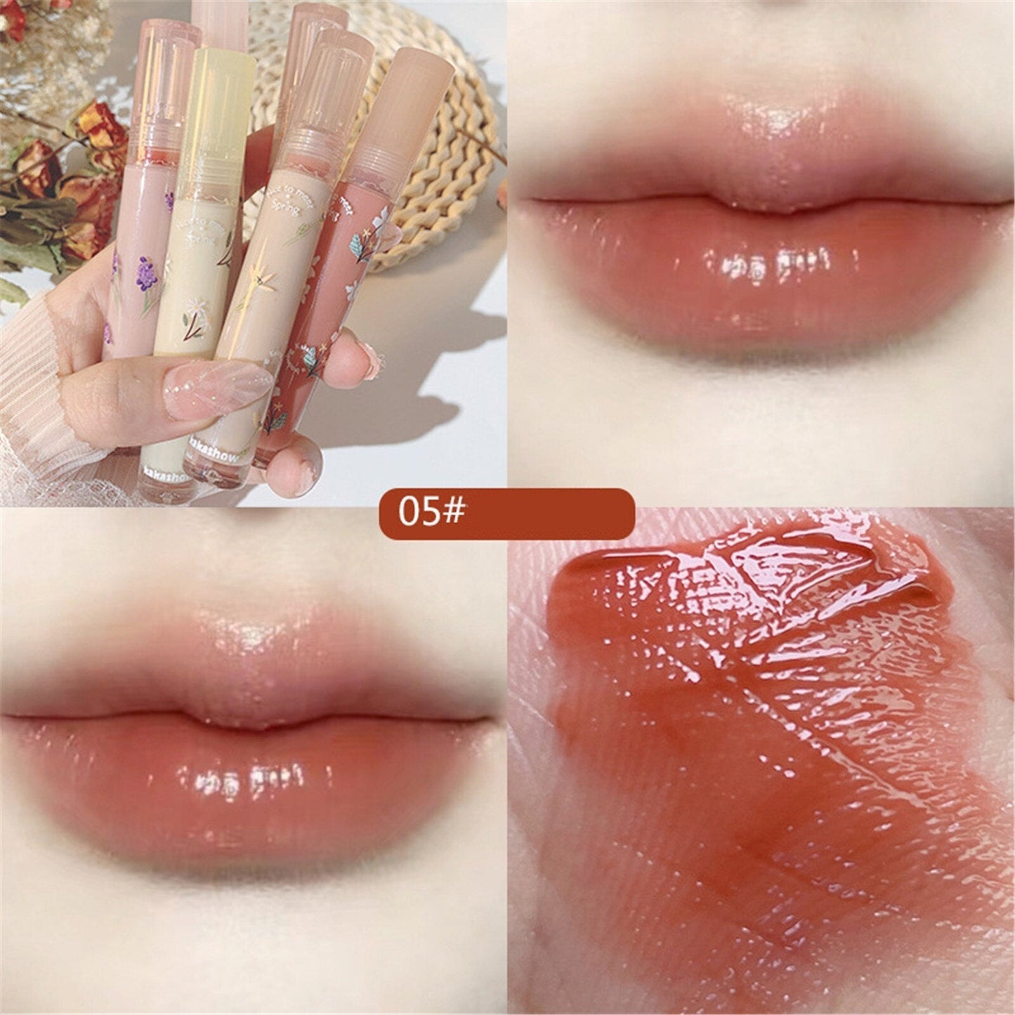 Grapefruit ColorsGlossy Lip Glaze Mirror Moisturizing Lip Glaze Water Mist Lipstick