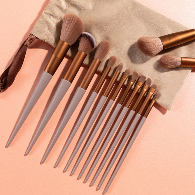 New 13Pcs Brush Set Makeup Highlighter Foundation Brush Beauty Tools